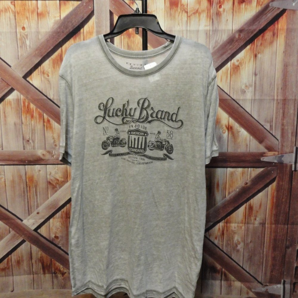 Lucky Brand Biker American standard, Los Angles Ca.Graphic T~THIN~XL~Ret…